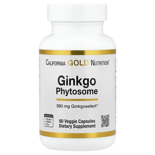 California Gold California Gold Nutrition ギンコゴールド フィトソーム 360mg ベジカプセル60粒 パッケージ画像