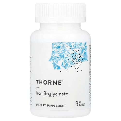 Thorne Thorne アイアンビスグリシネート ベジカプセル60粒（1粒あたり25mg） パッケージ画像