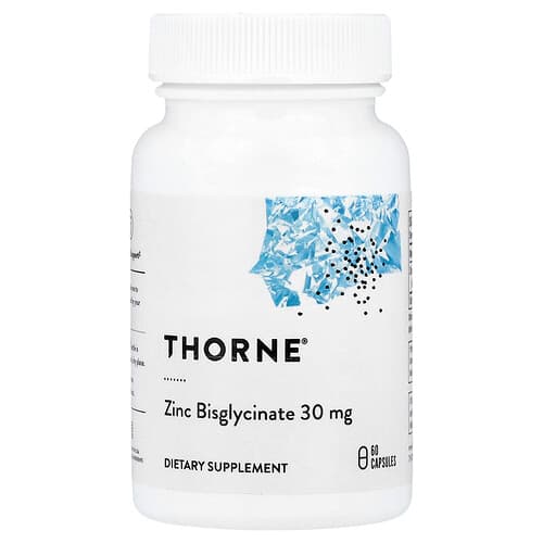 Thorne Thorne ジンク ビスグリシネート 30mg 60カプセル パッケージ画像