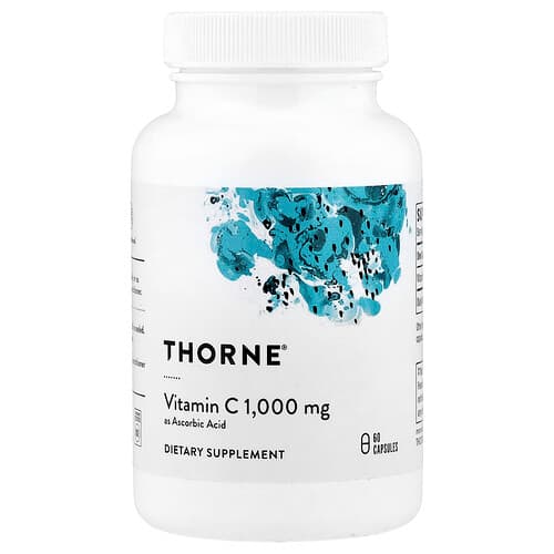 Thorne Thorne ビタミンC アスコルビン酸 60カプセル（1カプセルあたり1,000mg） パッケージ画像