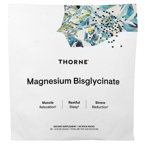 Thorne Thorne マグネシウム ビスグリシネート スティックパック 30包 (1包3.8g) パッケージ画像