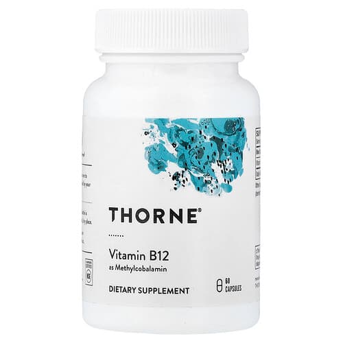 Thorne Thorne ビタミンB12 メチルコバラミン 60カプセル (1カプセルあたり1mg) パッケージ画像