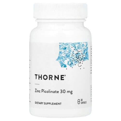 Thorne Thorne, ジンク ピコリナート, 30 mg, 60 カプセル パッケージ画像