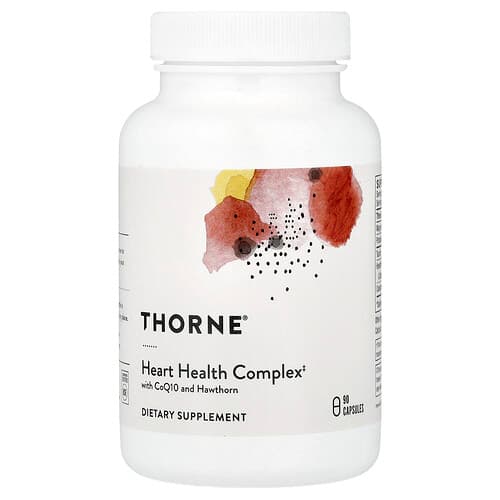 Thorne Thorne, ハートヘルスコンプレックス CoQ10とサンザシ配合、90カプセル パッケージ画像